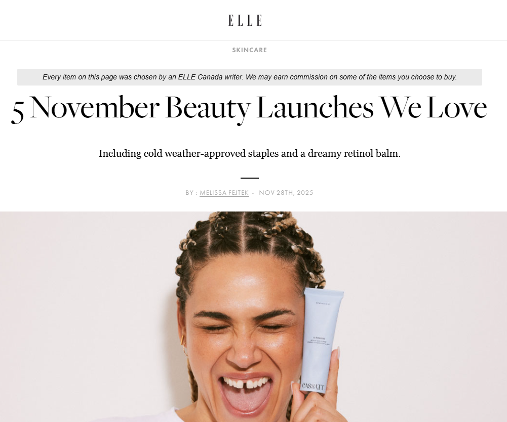 Elle Canada: 5 November Beauty Launches We Love
