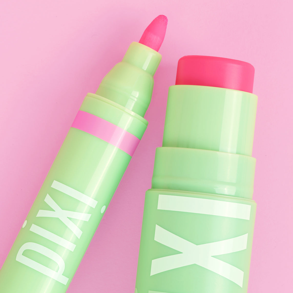 Everyday Glow Duo featuring LipBlush and +Hydra LipTreat on a pink background -