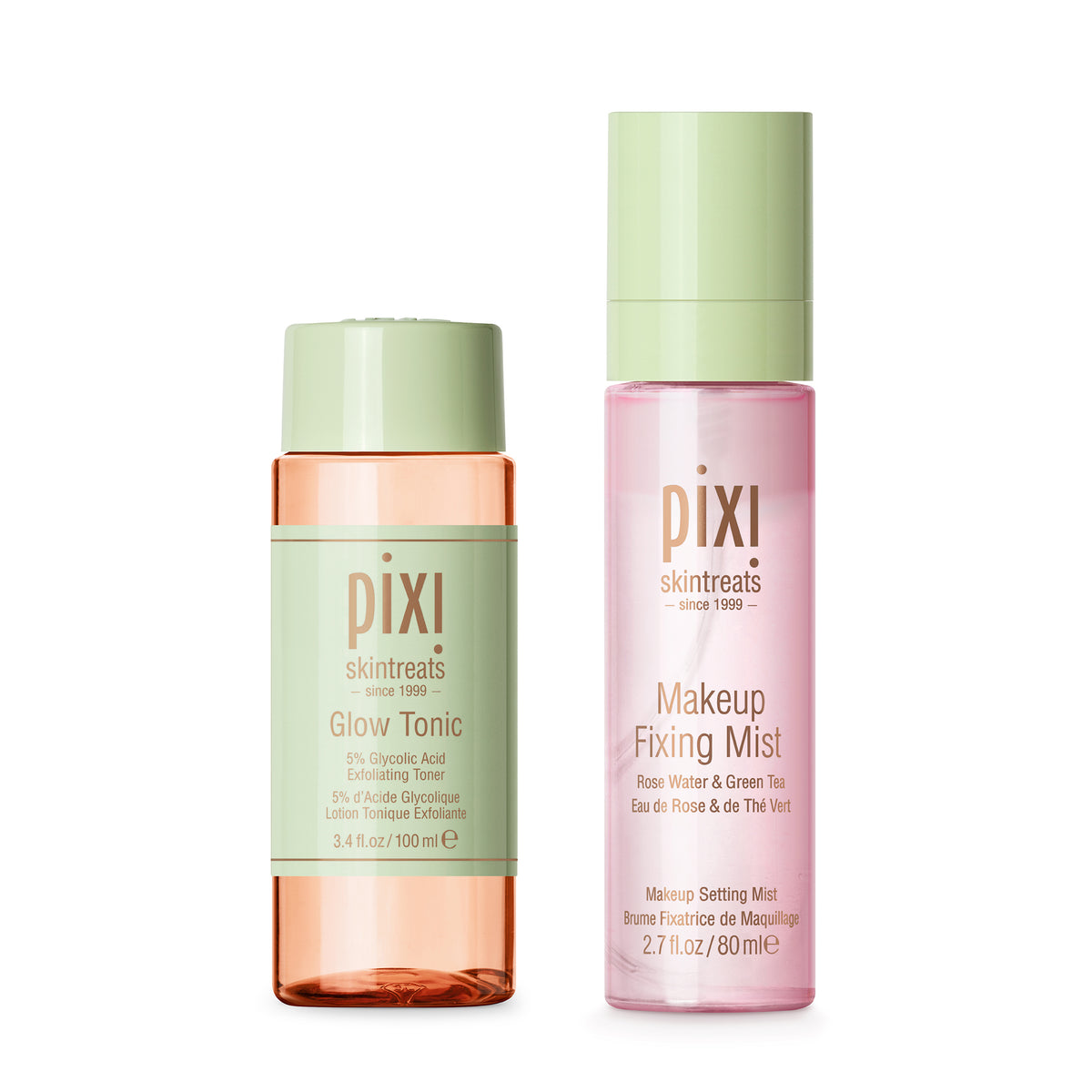 Glow Edit bundle on a white background featuring Glow Tonic Travel Size and Makeup Fixing Mist